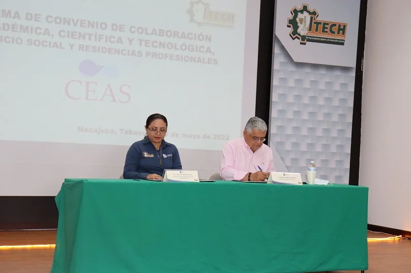 Firma de convenio de Colaboración Científica, de Residencia y de Servicio Social con la Comisión Estatal de Agua y Saneamiento (CEAS). — fotografía 1